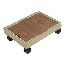 WUPYI Collapsible Rolling Storage Cart Dustproof Top Cover 55L Capacity Foldable Design Lightweight Portable Trolley Outdoor Camping Foldable Storage Cart - Green - View 8