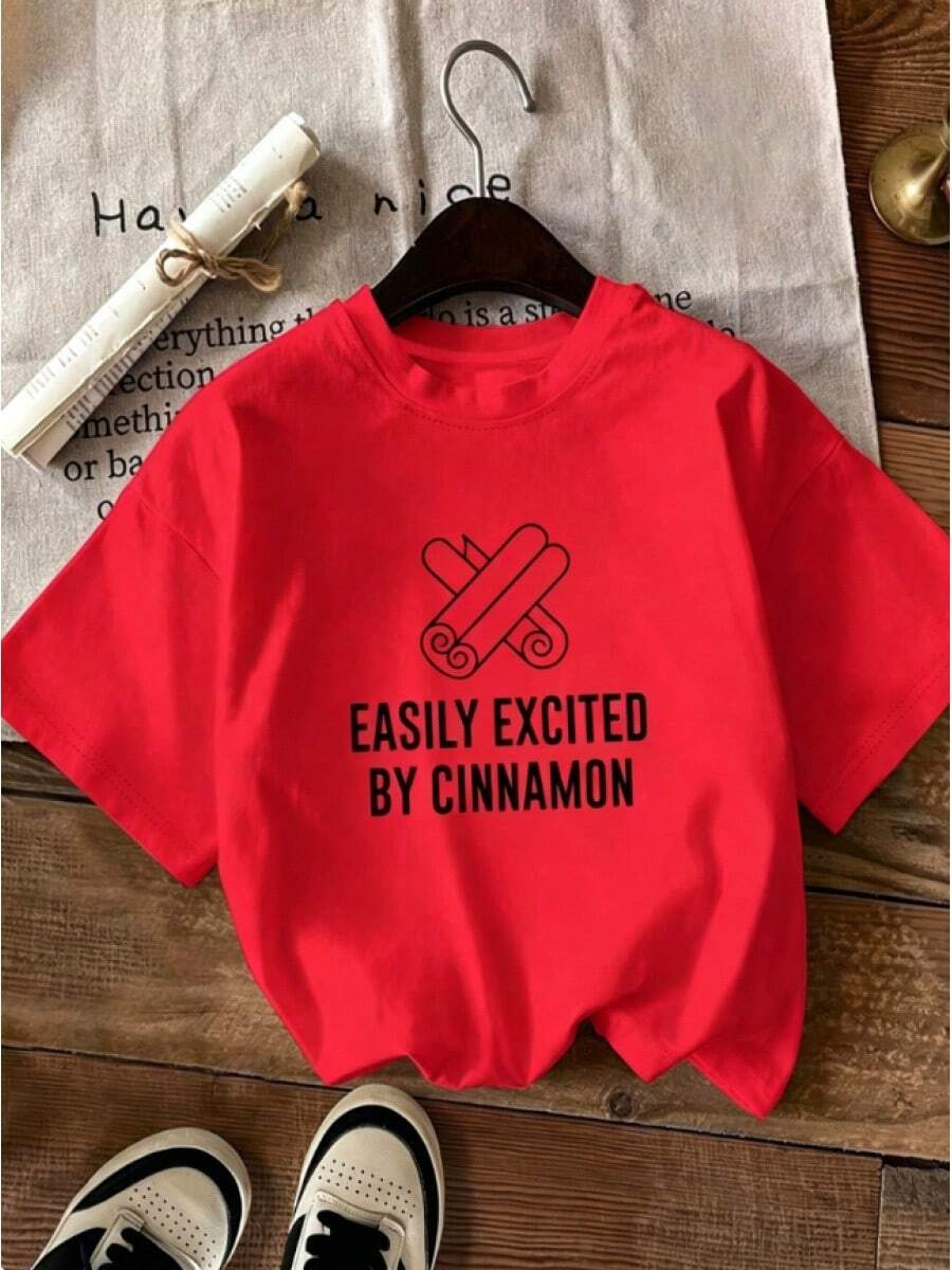 Camiseta de manga corta para mujer con estampado - Camiseta unisex de algodón, holgada, cómoda, estilo vintage urbano. - Rojo - Ver 1
