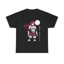 1pc Custom Anime Girl Vaporwave Tee - Otaku Unisex Cotton T-Shirt Tops Deeka Tropicoqueta Outfits Tropical Vacation Outfits Hawaii Outfits Women Going Out Outfits Beach Outfits Graduation Dresses Concert Outfit Women Beach Vacation Outfits Woman Summer T Shirts - Black - View 2