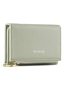 Lychee Texture Minimalist Folding Women's Wallet, Lightweight Portable ID Card Holder Coin Purse All-In-One Small Wallet - Multicolor - View 20