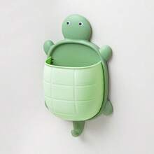 1pc Turtle Shaped Storage Rack, Makeup Tool Organizer Box, Bathroom Toothbrush Wall-Mounted Storage Box - Multicolor - View 3