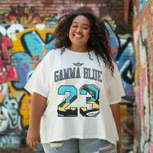 Dunkare Sneaker Match Graphic T-Shirt For Men And Women - Retro Gamma Blue 11s Streetwear | Unisex, Regular Fit, Vintage Style Y2K - 黑色 - 23號髒4s - 查看 7