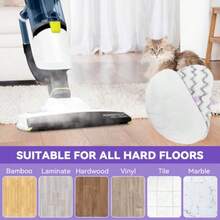Replacement Mop Pads For  Symphony Pet All-In-One Vacuum And Steam Mop 1132 1543 1652 Series 1252 1543A 1543T 11321 11326 11328 1132A 1132M 1132P 1132Q 1132X 1530 1632 2747A - 2 Scrub + 2 Soft - Bộ 4 món (2 miếng cọ rửa và 2 miếng bông mềm) - Xem 6