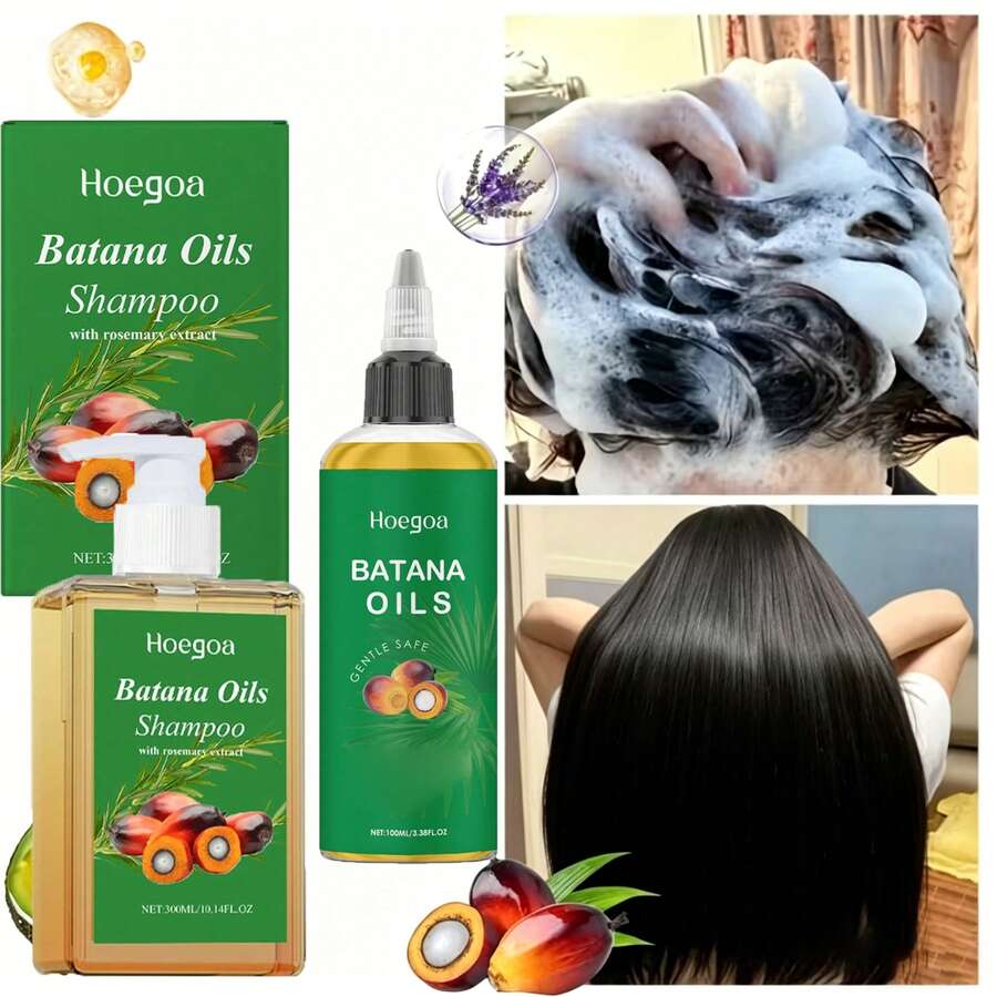 Batana Shampoo And Conditioner In 1- Or 3-Packs, Rich In Batana Oil And Rosemary Extract, Suitable For All Hair Types, Moisturizing And Hydrating, Convenient To Carry. - 巴塔納油系列 - 查看 1