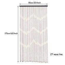 35.4" X 68.9" Wooden Bead Curtain 27 Lines Door Curtain For Doorways, Windows, Bedroom, Dining Room, Coffee Shop - 27 Lines-wood@HG-HSYXF-3913 - Xem 2