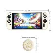 Ivory White - Slim Protective Cover Compatible With Switch 2, No Need Remove Shell For Dock Charging Console & Controllers - View 3