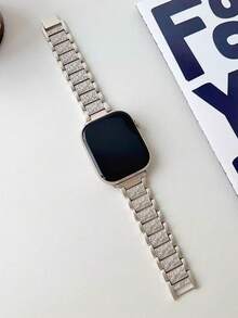 1條女款手錶錶帶 黑玫瑰金 金色 銀色 時尚高端 適用於 Apple 38/40/41(第10代 42) 42/44/45/46/49mm 49mm 45mm 44mm 42mm Series11 10 9 8 7 6 5 4 3 2 1 Ultra SE 低調奢華時尚金屬錶帶 適合生日禮物 - 彩色 - 查看 9