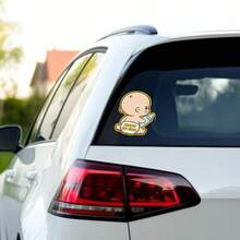 BABY IN CAR マグネット 120×160mm 車用サイン 哺乳びんベビーイラスト かわいい英字デザイン ダイカット 簡単着脱 リアガラス・ボディ対応 - ステッカー - チェックする 5