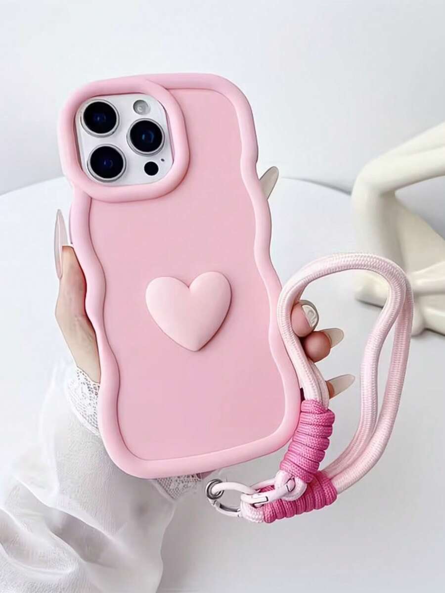1 chiếc ốp lưng điện thoại hình trái tim tự làm kiểu Macaron, tương thích với Redmi/A1/A2/X3/PRO/X6/NOTE/9/10/LITE/M2/POCO/M5S/11/12/+/X5/NOTE13/9/T/M3/A/C/M6/C65, Galaxy S26, S25, S24, S24Plus/S24+, S24Ultra, S24FE, S20 - Hồng - Xem 1