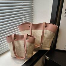 BV Bottega Small Andiamo Bolso de mujer tejido a mano de cuero genuinoBolsodebolso de manotipocuboconpatróntejidoparamujer,bolsodemarca,elegantebolsodemanoparaseñorabolsaderegaloexquisita,bolsodebolso de manodelujoparamujer,bolsocruzadodemodaparamujer,adecuadoparachicas,estudiantesnivel universitariodamasdeoficina,madresdemedianaedadparausodiario,comprasoficina,clase,reuniones,citas,actividadesalairelibretambiénunregaloidealparaBolso de paja retro francés para mujer, adecuado para vacaciones y playa, casual y elegante, versátil bolso de hombro estilo cesta, bolso tejido a la moda. - Arroz integral grande - Ver 1