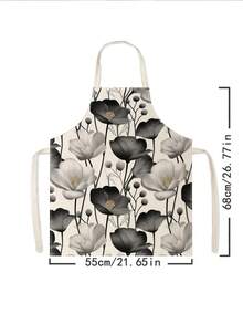 1pc, Bohemian-Style Polyester Apron Printed With Geometric Patterns, Suitable For Cooking, Baking, And Gardening, And Can Also Be Used As Attire For The Kitchen And Dining. - Multicolor - View 12