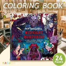 GDTME Midnight Killer: 1 Book Filled With Dark Gothic Charm And Bold Colors, Suitable For Adults And Teens. Includes Exquisite Tense Illustrations, Printed On 120g Paper, Total 24 Pages. - Coloring Book - View 14
