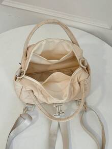 1 chiếc balo nữ kiểu dáng đám mây chần bông, chất liệu nylon nhẹ, thích hợp sử dụng hàng ngày và du lịch. - Nhiều màu - Xem 7