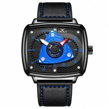 2026 New ONOLA Roller Creative Black Dial Square Case Quartz Watch 30m Waterproof Sports Gift - one-size - View 13