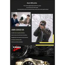 Casio 黑色金色对比金属质感复古双显腕表，太阳能供电，防震防水，双LED背光，不锈钢表带，多功能腕表，适合男士、学生、通勤和户外活动。 - 均碼 - 查看 3