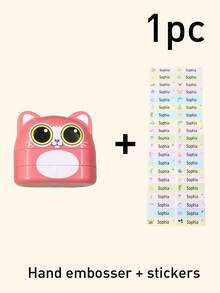 Custom Stamps, Personalized Stamp, Style Icon Self Inking Stamp With Matching Labels For Clothes Bags, Customized Text Design, Customizable Gift. - Style a - View 9