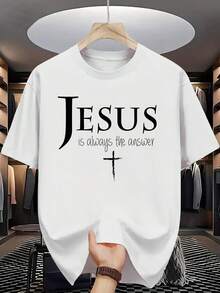Men's  Printed Short-Sleeved T-Shirt, Ideal For Summer, Featuring Benedictine Elements, Suitable For Fathers, Husbands, Grandfathers - Available In Sizes S-2XL, Perfect As A Father's Day Gift, Ideal For Casual Daily Wear And Outdoor Activities. - 白色 - 查看 8