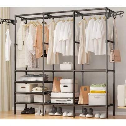 Arara Guarda Roupa 2/3/4 Divisórias Grande Organizador Multiuso