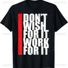 Camiseta informal de moda para hombre y mujer, ropa de calle Harajuku con inspiración para el gimnasio, el trabajo más duro y Fitness - forma - Ver 1