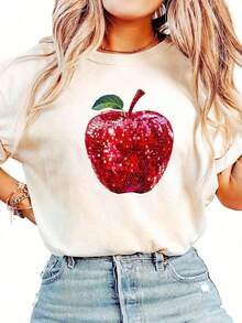 Una camiseta de manga corta con estilo retro americano, diseño holgado, estampado (los pantalones son solo sugerencias de estilo), camiseta gruesa multicolor, material 100% algodón, estampado moderno, adecuada tanto para hombres como para mujeres, estilo nuevo de primavera/verano/otoño, transpirable y cómoda, sencilla y versátil, la elegante camiseta unisex con estampado tropical es muy adecuada para vacaciones, Halloween y fiestas del Día de la Independencia de México. - Blanco - Ver 6