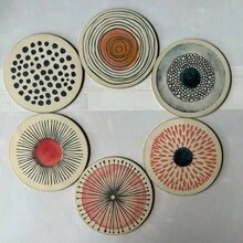 6pcs Summer Fruit Art Coaster Set - Heat-Resistant, Non-Slip & Decorative Table Mats For Home, Office & Parties - 3.94" Square - Multicolor - View 7