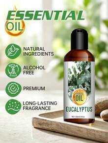 LISM 100ml Eucalyptus Oil, Fresh Affordable Long-Lasting Scent. Soothes Mood For Car & Home Diffusers, Suitable For Bedroom, Kitchen & Office, Water-Soluble - Eucalyptus Oil - View 3