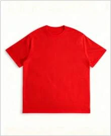 Camiseta con Estampado de Corazón y Estrella - Unisex, Corte Holgado, Cómoda, Estilo Vintage Urbano - Camiseta de Algodón 100% Algodón - Rojo - Ver 3