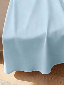 Vestido amarillo plisado sin mangas de verano para mujer, vestido elegante - Azul - Ver 3
