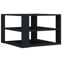 vidaXL Couchtisch Schwarz 58x58x40 cm Holzwerkstoff Wohnzimmer, Arbeitszimmer, Café, Garten, Poolbereich, Strand, Couchtisch, Beistelltisch, einfach zu montieren, Wohnaccessoires für Möbel. - Schwarz - Übersicht 9