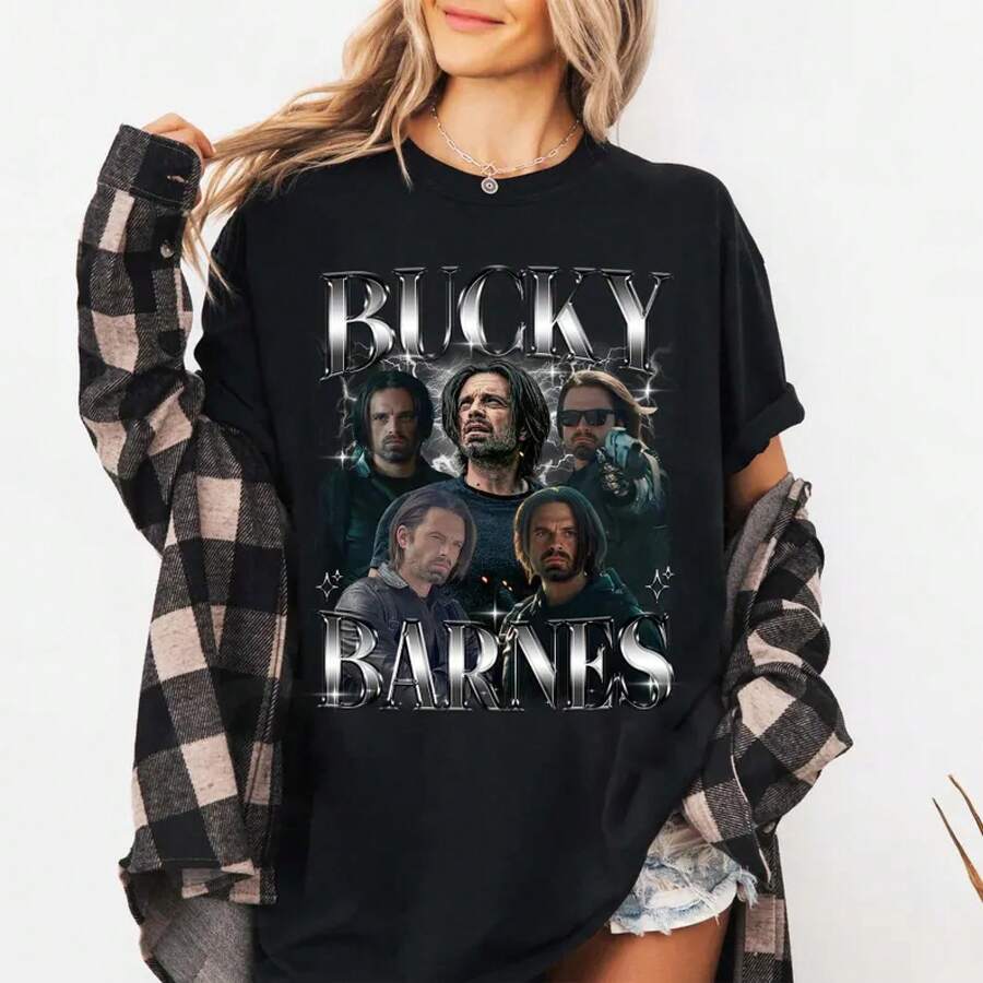 Camiseta Thunderbolts de Bucky Barnes,  Stan, Camiseta Unisex de - Negro - Ver 1