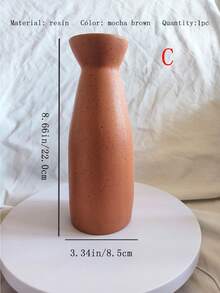 1個/3個組米色樹脂花瓶裝飾，現代波希米亞家居風格，創意書架、書桌裝飾花瓶，適用於裝飾餐桌、客廳、書房、走廊和臥室，適合情侶、畢業、婚禮和節日裝飾的理想禮物 - 摩卡棕 - 查看 8