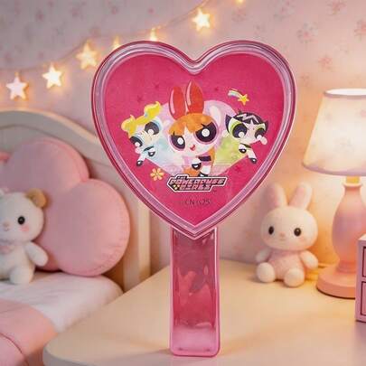 Miniso Gương trang điểm cầm tay vuông My Melody màu hồng, gương trang điểm dễ thương dành cho nữ, cầm tay tiện dụng (1 chiếc)