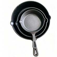 Senmeo 4-Piece Cast Iron Skillet Set - Pre-Seasoned Chef Grade (10"/8"/6"/5"), Heavy-Duty Restaurant Quality, Oven-Suitable For Searing, Baking, Frying & Camping - màu đen - Xem 11