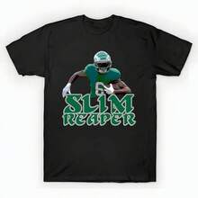 Retro Kelly Philadelphia Football Slim Reaper T-Shirt unisex de la de algodón puro de alta densidad de 220 g. C-AmiS-eta uniS-ex 100 % aL-Godón de - Tejido de alta densidad. Apta para todo tipo de perS-onas, ya sean mujeres o hombres. Tejido duradero de alta C-Alidad apto para todas las estaciones, suave al tacto pero duradero. Tops transpirables. Conjuntos de otoño para mujer. Conjuntos de vaC-Aciones para mujer. Disfraz de Halloween para mujer. - Negro - Ver 6