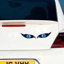 2-In-1 Two Pairs Of Different Color Demon Zombie Eye Stickers, Suitable For Car Rearview Mirror, Motorcycle Helmet Stickers - Durable Waterproof PVC Stickers | Perfect For Halloween Decoration, Halloween Night Gifts, Christmas Gifts - Demon Zombie Eye - View 5