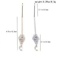 1 chiếc kẹp tóc cài trán đính ngọc trai hình lá và đá Zirconia màu vàng, thích hợp cho cô dâu, phù dâu, dự tiệc cưới, dạ hội, ngày Valentine. - Bạc - Xem 3