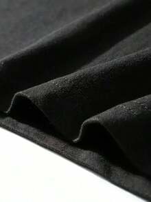 Women's Casual T-Shirt, Round Neck, Short Sleeves, Slightly Stretchy Fabric, Comfortable Design, Suitable For All Seasons. Suitable As A Gift. Women's T-Shirt. Blouses>Elegant, Soft, Breathable And Comfortable Women's T-Shirt, Suitable For Various Seasons. Suitable For Spring, Summer And Autumn. - 黑色 - 查看 6