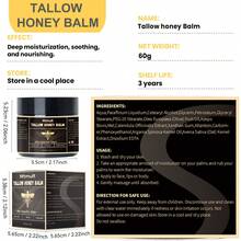Tallowyn Beef Tallow Honey Balm, Hydrating Moisturizer With Olive Oil, Argan Oil, Calendula & Oat Extract For Face Body Skin Care - Beef Tallow Honey - 查看 8