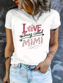 Camiseta Casual de Manga Corta para Mujer 1 Pieza 100% Algodón Pesado - Cuello Redondo Cómodo, Tops Suaves y Adorables - Blanco - Ver 3