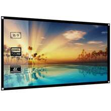 VOJCBKRE 60-Inch Portable Projection Screen 16:9/Foldable, Double-Sided Projection Screen Suitable For Indoor And Outdoor Movie Viewing, Comes With Sufficient Installation Accessories (Including Hooks) - View 2