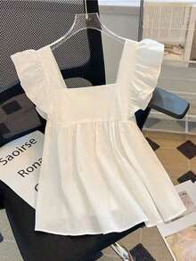 Suéter elegante y lindo de mujer con mangas de estilo de muñeca - Blanco - Ver 7