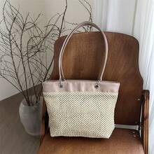 BV Bottega Small Andiamo Bolso de mujer tejido a mano de cuero genuino Bolso de bolso de mano tipo cubo con patrón tejido para mujer, bolso de marca, elegante bolso de mano para señora bolsa de regalo exquisita, bolso de bolso de mano de lujo para mujer, bolso cruzado de moda para mujer, adecuado para chicas, estudiantes nivel universitario damas de oficina, madres de mediana edad para uso diario, compras oficina, clase, reuniones, citas, actividades al aire libre también un regalo ideal para Bolso tote tejido de gran capacidad para mujer, elegante y moderno para el verano de 2026, bolso de playa tejido para llevar al hombro o bajo el brazo. - Marrón - Ver 1
