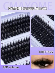 208Cái Lông Mi Giả DIY 80D+100D Bồng Bềnh Nối Mi Riêng Lẻ, Hiệu Ứng 5D Lông Mi Kịch Tính, Dụng Cụ Trang Điểm, Phù Hợp Sử Dụng Tại Nhà, Trang Điểm Hàng Ngày, Cụm Lông Mi Hóa Trang, Cụm Lông Mi, Lông Mi Riêng Lẻ, Lông Mi, Lông Mi Giả. Phù Hợp Mặc Mùa Hè. - D - Xem 6
