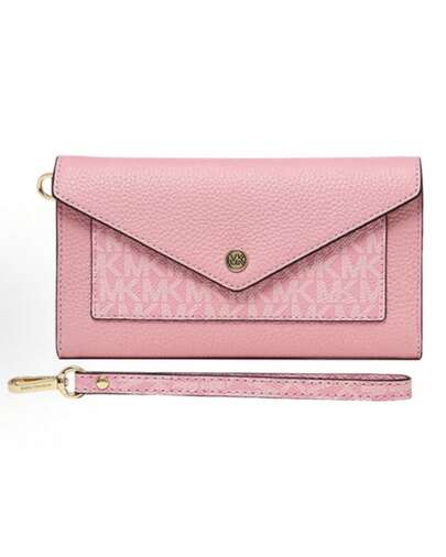 Michael Kors MK Jet Set Item Wallets For Women Large Capacity Wristlet Clutch With RFID Blocking Leather Credit Card Holder Clutch