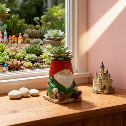 GlowFormm Gardener Gnome Resin Silicone Mold - Reusable, Non-Stick, Detailed Christmas Figurine Mold For DIY Holiday Decorations, Garden Ornaments, Gift Making - Perfect For Christmas Crafters, Garden Enthusiasts & Small Businesses -1pc