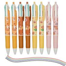 Multicolor Ballpoint Pens 4-In-1 Pens 4 Colors Retractable Pen Capybara Pens 12 Pieces For School Home Office Stationery - Multicolor - View 8