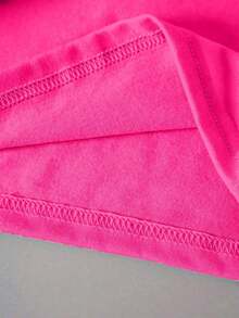 Camiseta casual de mujer con estampado de corazones y rayas, para verano - Rosa Fucsia 2 - Ver 4