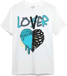 Dunkare Sneaker Match Graphic T-Shirt For Men And Women - Retro Gamma Blue 11s Streetwear | Unisex, Regular Fit, Vintage Style Y2K - Loser Lover Drip - 白色 - 查看 8