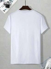 1 Pieza de Camiseta Casual de Moda para Hombres y Mujeres, Camiseta de Mujer con Estampado de Letras de Fe y Rosas Rosadas para el Día de San Valentín, Camiseta Casual de Cuello Redondo de Algodón Puro de 220g para Mujer (1 Pieza). Versátil, fácil de combinar, adecuada para uso diario, estilo urbano, ropa de vacaciones, ropa de fin de semana. - Blanco - Ver 2