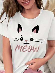 Camisa moderna y minimalista para mujer, camiseta casual de manga corta, lavable a máquina, versátil para primavera, verano y otoño, corte holgado, ligera, camisa básica para amantes de la moda. - Blanco - Ver 6